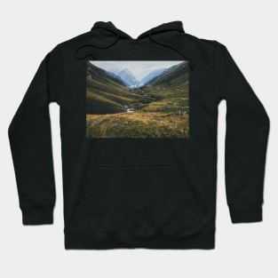 Swiss Alpine Valley Landscape Hoodie